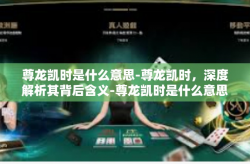 尊龙凯时是什么意思-尊龙凯时，深度解析其背后含义-尊龙凯时是什么意思